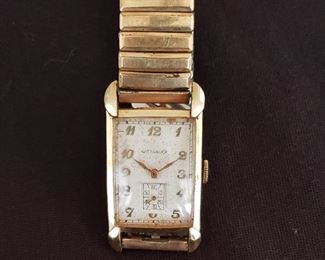 Men's 1940's 14 K Gold Witnauer Wristwatch