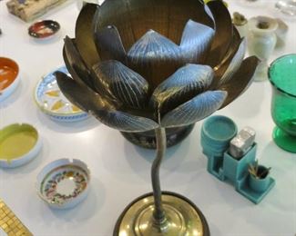 Mid-Century Brass Lotus