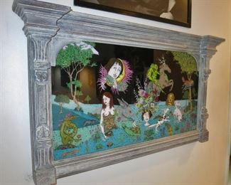 1960's Reverse-Painted Panel