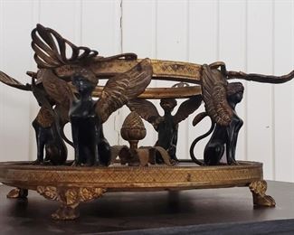 French Empire Gilt Bronze Base for a Glass Centerpiece