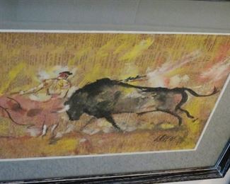 Original Bullfight Painting
