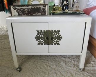 Mid-Century Asian Influence Side Table, Pair