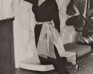 By the fireplace looking chic!