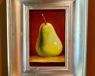 "Pear" Still Life Oil on Board 
