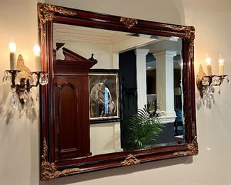 Beveled Mirror with Gold Edges 
