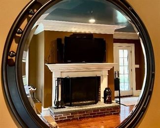 Black Metal Wall Mirror 