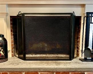 Folding Fireplace Screen