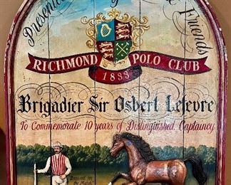 Richmond Polo Club Plaque 