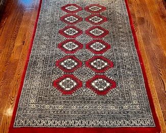 Bokhara Rug with Red Border