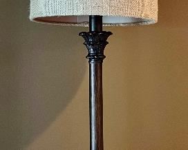 Table Lamp with Burlap Shade