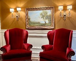 (2) Ethan Allen Wing Chairs 