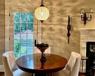 Pedestal Table with Ball on Claw Feet