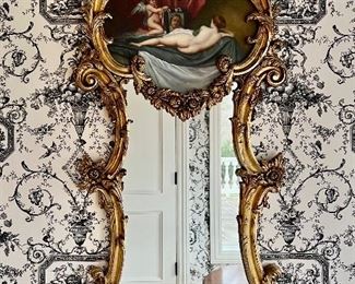 Gold Gilt Mirror with Nude 