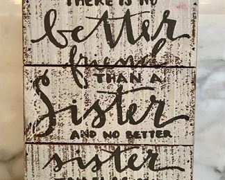 "Sister" Wood Sign
