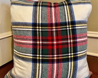 (2) Flannel Oversized Down Pillows