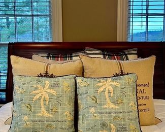 (2) Tommy Bahama Pillows (blue)