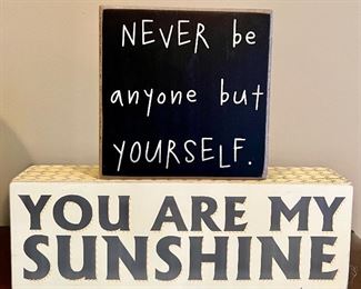 (2) Whimsical Wood Signs