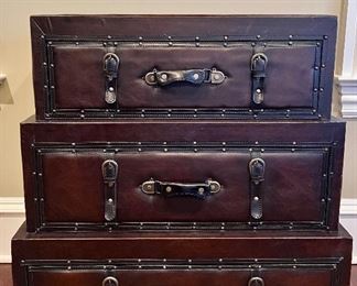 Leather Chest of Drawers 