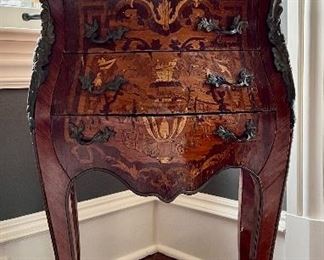 Vintage Side Table with Marble Top