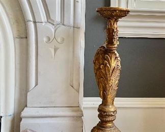 Rose Quartz Crystal & Pillar Candlestick