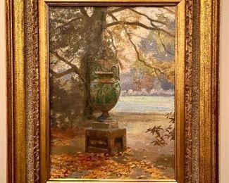 Antique Oil on Canvas (urn)