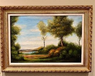 Landscape Scene Oil on Canvas