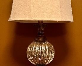 (2) Glass Table Lamps