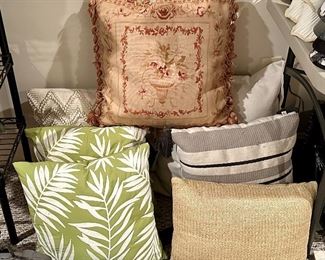 Assorted decorative pillows