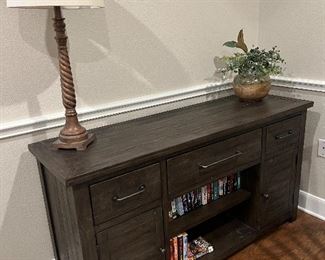 $390~ THREE DRAWER ENTERTAINMENT CENTER