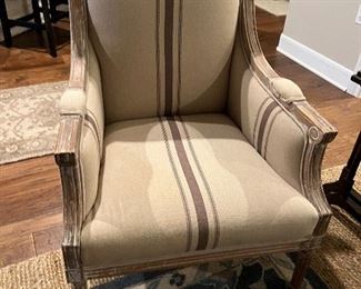 $440 EACH OBO~ (TWO AVAILABLE)~ DISTRESSED WOOD ARM CHAIR