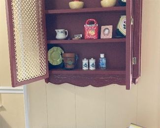 Hanging curio cabinet