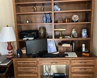 Classic desk with plenty of shelves and drawers