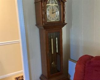 Grandmother clock.  Works