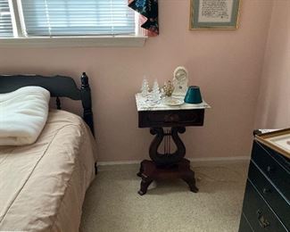 Lovely marble topped bedside table. One of a pair 