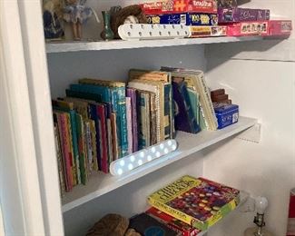 Lots of books and games