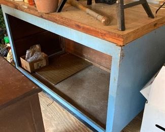 Cabinet with portable grill,etc on top