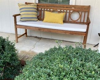 Teak porch bench