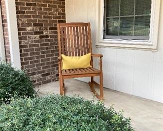 Teak rocking chair
