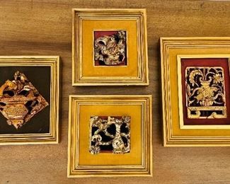 21_____$140
Gold Framed Relief Set Largest 9x11 