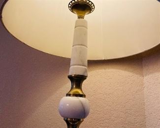 20_____$250
Marble and Brass Floor Lamp
  w/Silk Shade 71H
