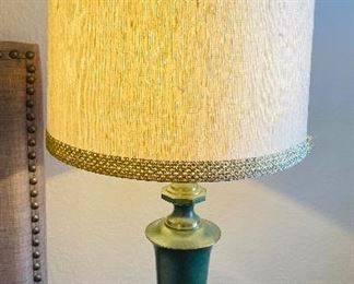 32_____$60
Pair of Green and Gold metal Lamps 33H