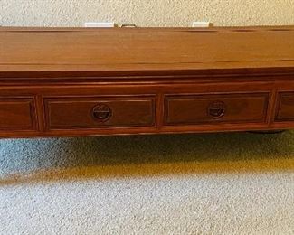 3_____$375 
 Rosewood 4 drawer
coffee table 61Wx20Dx16H 
with 1 side table 22x22x23H
