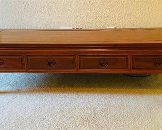 3_____$375 
Rosewood 4 drawer
coffee table 61Wx20Dx16H 
with 1 side table 22x22x23H
