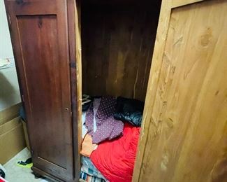 27_____$225
Primitive cedar Wardrobe 42Wx23Dx66H