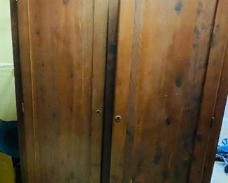 27_____$225
Primitive cedar Wardrobe 42Wx23Dx66H