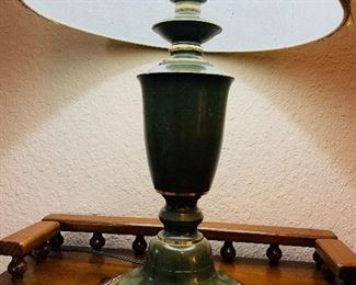32_____$60
Pair of Green and Gold metal Lamps 33H