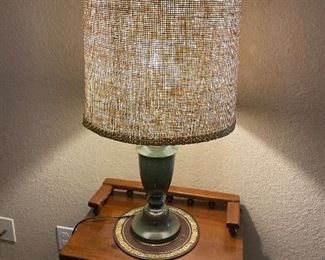 32_____$60
Pair of Green and Gold metal Lamps 33H