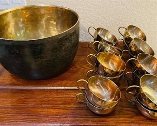 55_____$120
Thailand Bronze alloy punch bowl with 16 cups