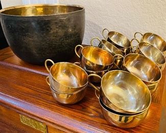 55_____$120
Thailand Bronze alloy punch bowl with 16 cups