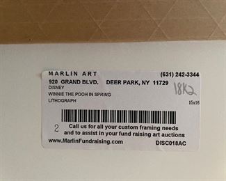 61______$75
Winniw-the-Poo Lithiograph set of 3